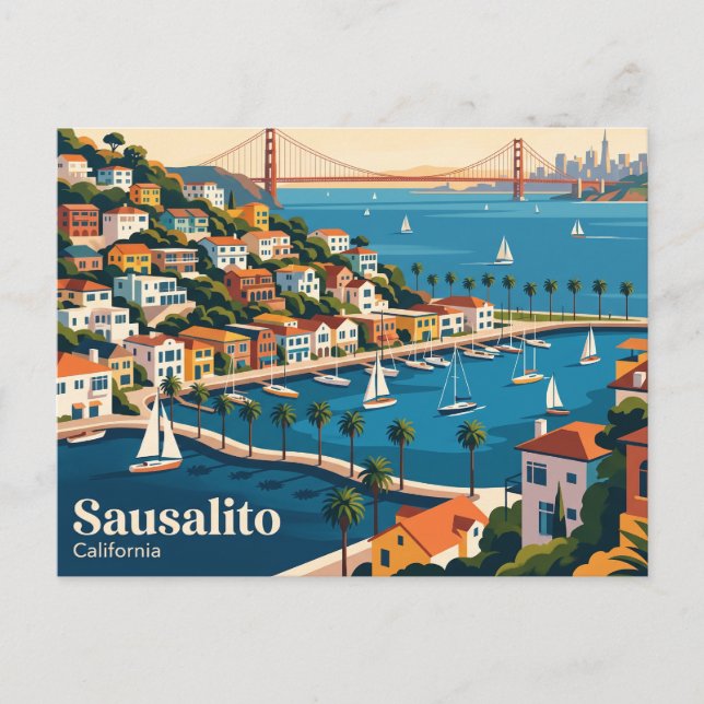 Carte Postale Sausalito Californie (Devant)