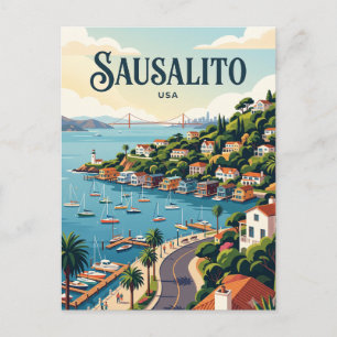 Carte Postale Sausalito, Californie, États-Unis