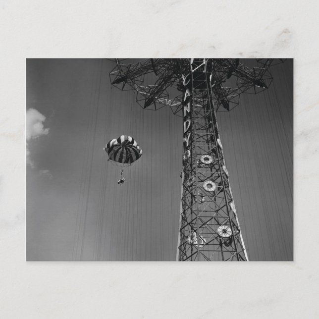Carte Postale Saute en parachute sur l'île Coney (Devant)
