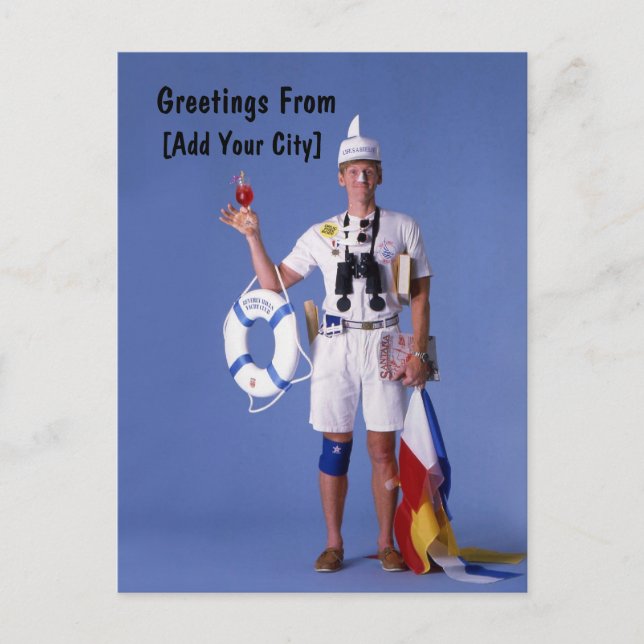 Carte Postale Sauter les salutations humoristiques Sayles™ de la (Devant)