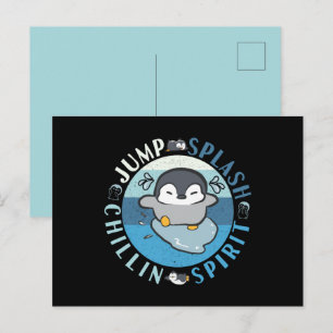 Carte Postale Sauter Splash Chillin Spirit - Sens Good Penguin
