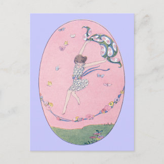 Carte Postale Sauter une corde à fleurs
