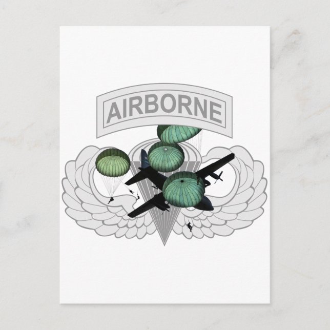 Carte Postale Sauts en vol avec ailes (Devant)