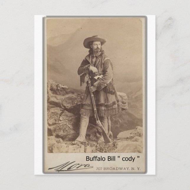 Carte Postale sauvage buffalo bill cody cabinet photo (Devant)