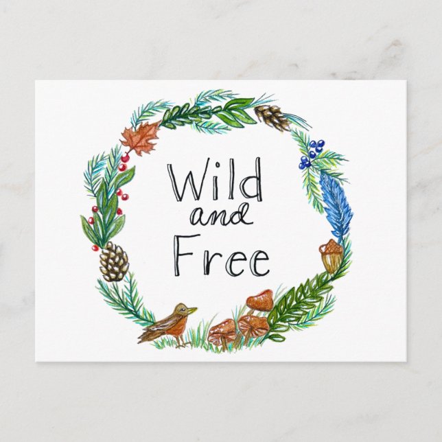 Carte postale Sauvage et Libre (Devant)