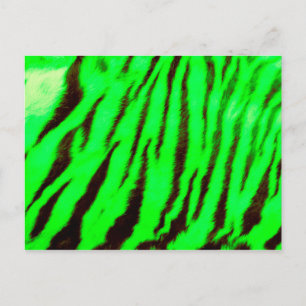 Carte Postale Sauvage & Vibrant Tiger Vert Stripes
