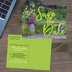 Carte Postale Sauvegarder la date de réunion de famille Rustique