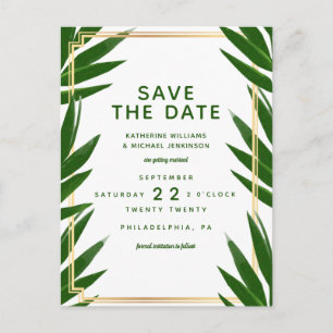 Carte Postale Sauvegarder la date   Mariage Tropical