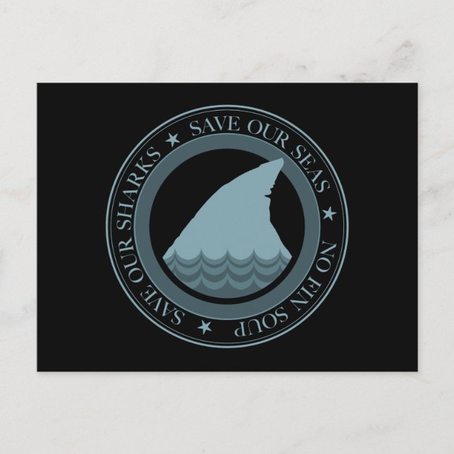Carte Postale sauver nos requins (Devant)
