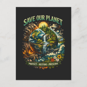 Carte Postale Sauver notre planète