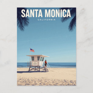 Carte Postale Sauveteur de plage de Santa Monica Californie
