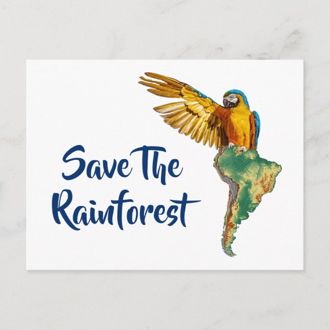 Carte Postale Sauvez La Rainforest (Devant)