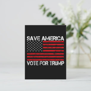 Carte Postale Sauvez L'Amérique Voter Pour Trump