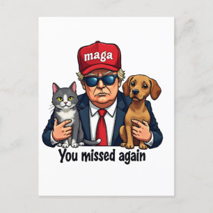 Carte Postale Sauvez les animaux de compagnie Trump Election