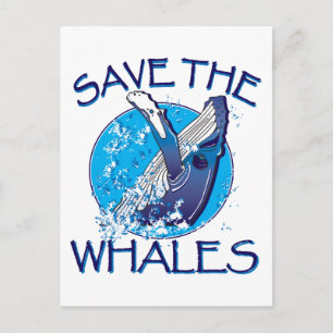 Carte Postale Sauvez les baleines