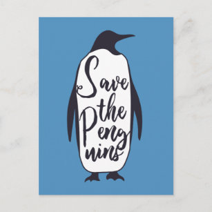 Carte Postale Sauvez les pingouins