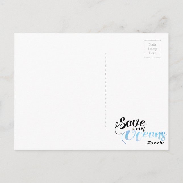 Carte Postale Sauvez nos océans (Dos)