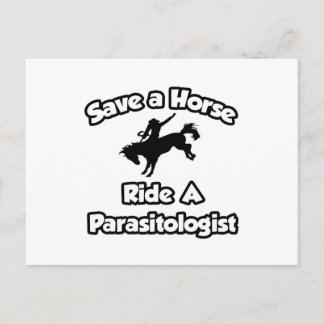 Carte Postale Sauvez un cheval, partez en parachutisme