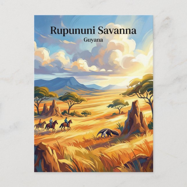 Carte Postale Savane de Rupununi Guyana (Devant)