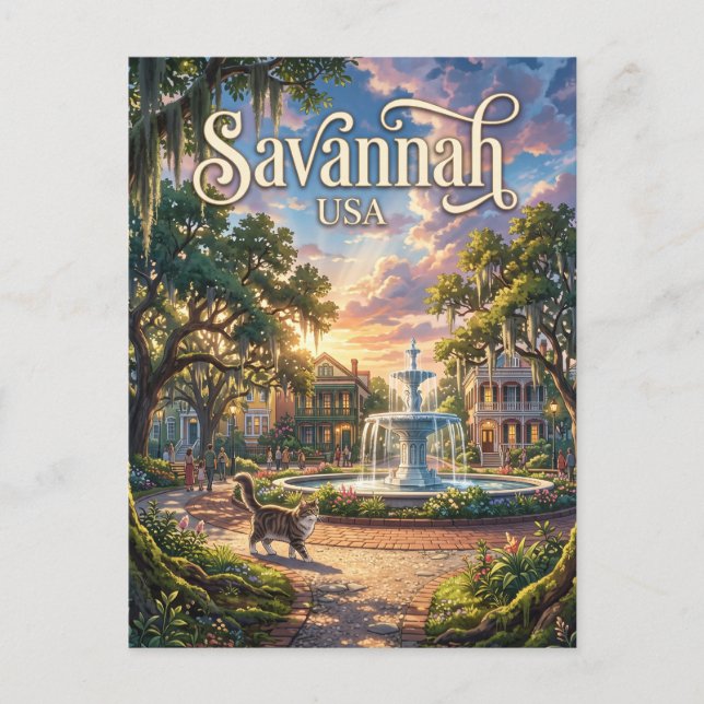Carte Postale Savane USA (Devant)