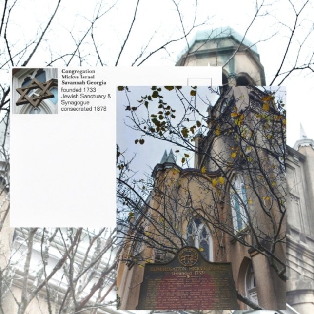 Carte Postale Savannah Congregation Mickve Israel Photographique (Créateur téléchargé)