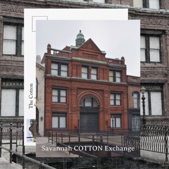 Carte Postale Savannah Cotton Exchange Géorgie Photographie (Créateur téléchargé)
