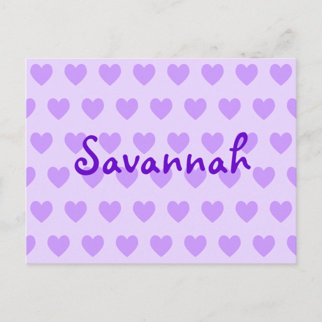 Carte Postale Savannah en violet (Devant)