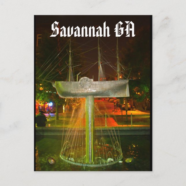 Carte Postale Savannah GA (Devant)