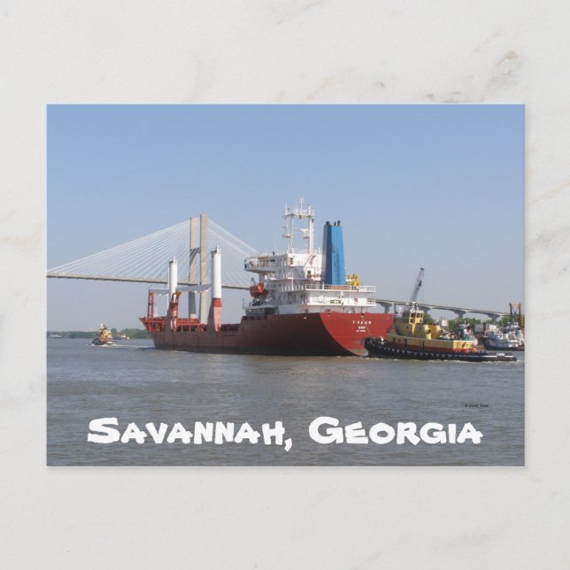 Carte Postale Savannah, Géorgie (Devant)
