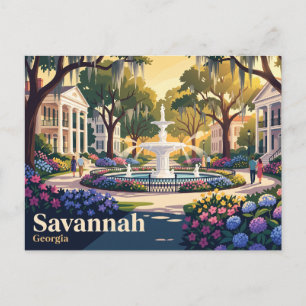 Carte Postale Savannah, Géorgie, États-Unis