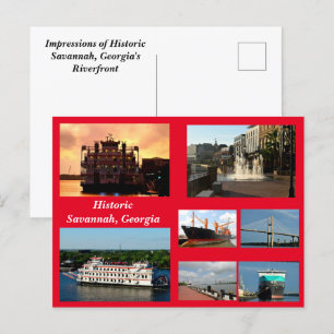 Carte postale Savannah, Géorgie Holiday