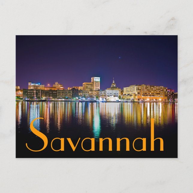Carte Postale Savannah, Georiga, États-Unis (Devant)