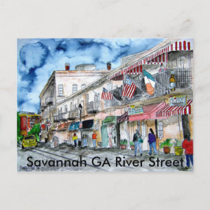 Carte Postale savannah_river_street_paint, Savannah GA Riv...