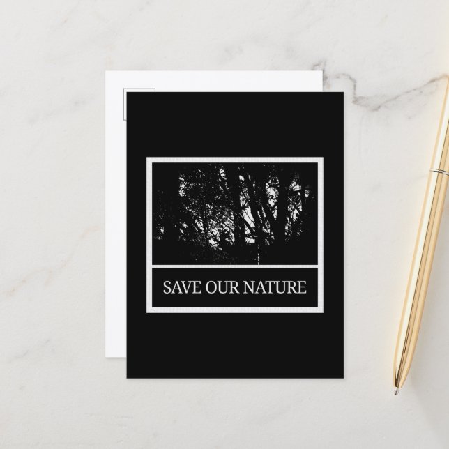 Carte postale "Save Our Nature" (Devant/Arrière en situation)