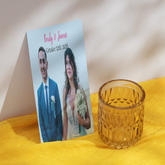 Carte postale "Save the Date" avec photo de couple