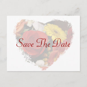 Carte Postale "Save the Date" Jagged Edge Modèle de bouquet de c