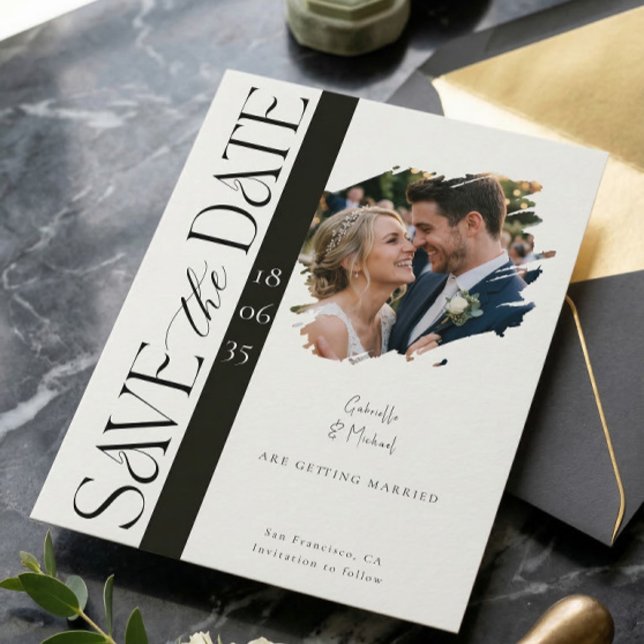 Carte postale "Save the Date" pour mariage avec ph (Créateur téléchargé)