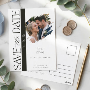 Carte postale "Save the Date" pour mariage avec ph