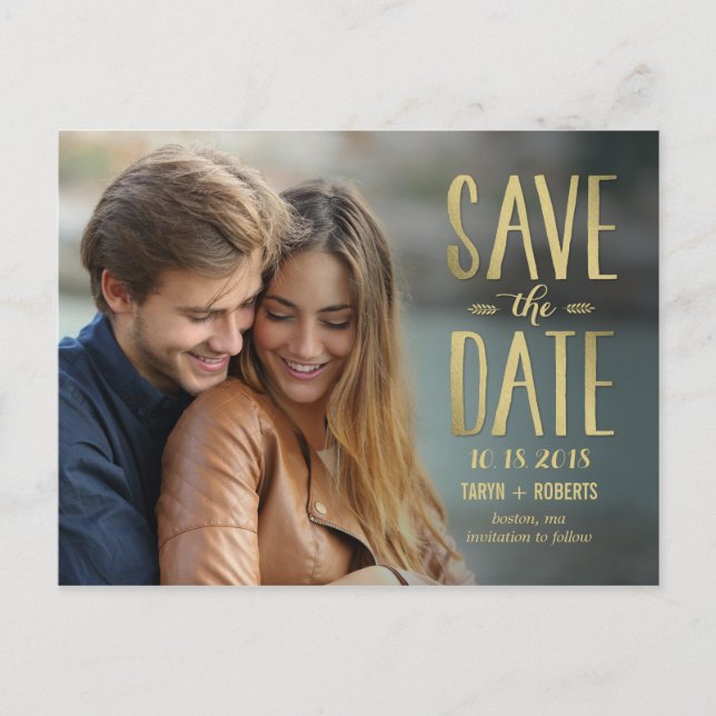 Carte postale "Save The Date" Simply Forever Photo (Devant)