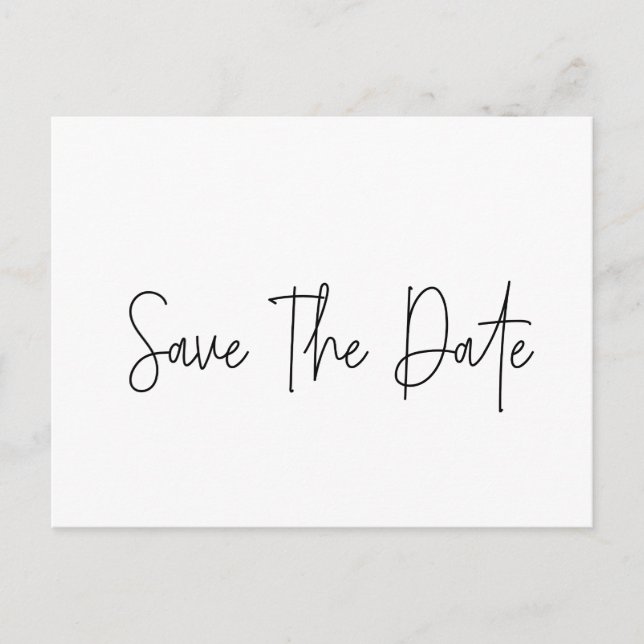 Carte Postale Save the date | Typographie (Devant)