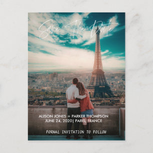 Carte Postale Save the date   Typographie