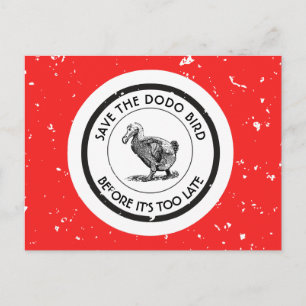CARTE POSTALE SAVE THE DODO BIRD