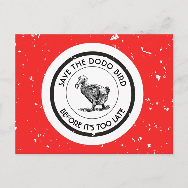 CARTE POSTALE SAVE THE DODO BIRD (Devant)
