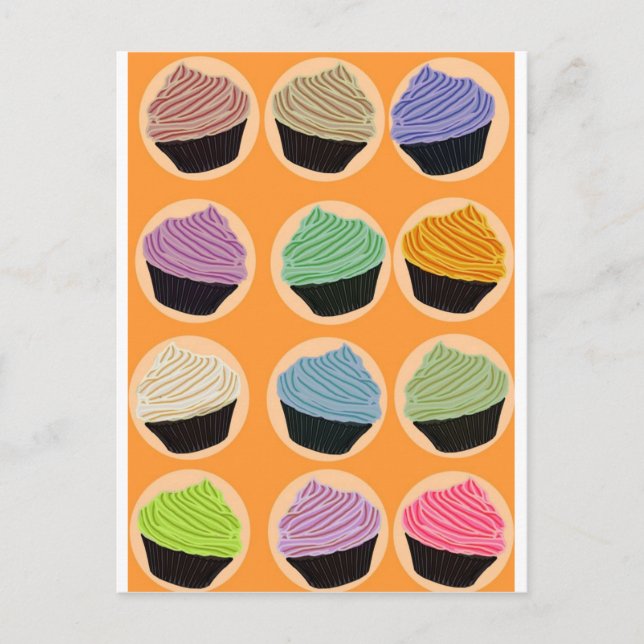 Carte Postale Saveurs de cupcake (Devant)