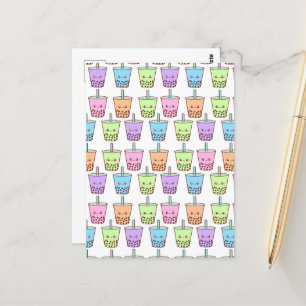 Carte Postale Saveurs de thé au lait Boba