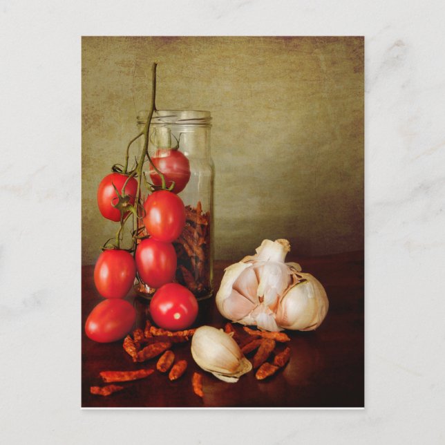 Carte Postale Saveurs méditerranéennes vintages (Devant)