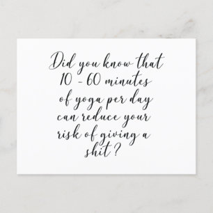 Carte Postale Saviez-vous que 10 à 60 minutes de yoga par jour