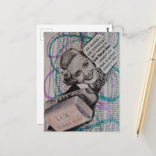 Carte Postale Savon de toilette pour femme magnifique Collage