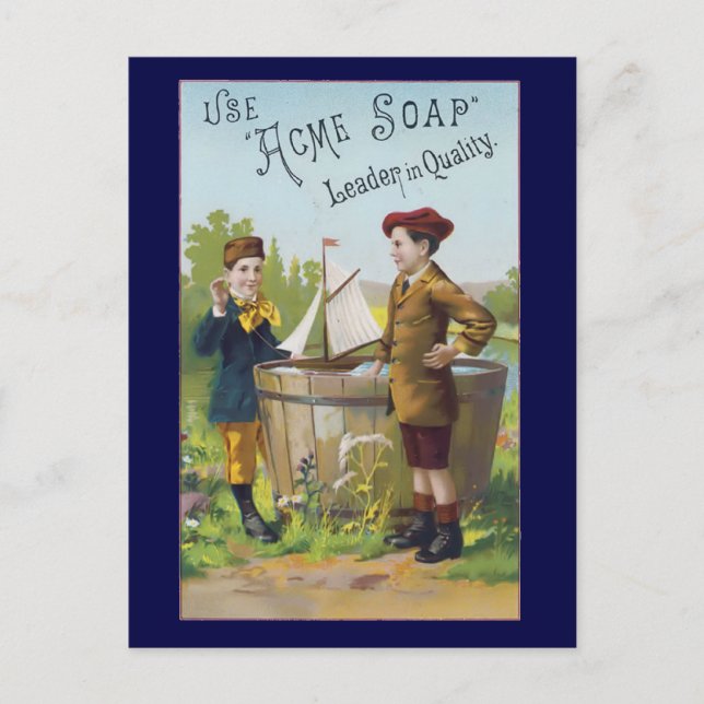 Carte postale Savon Vintage Ad Acme (Devant)
