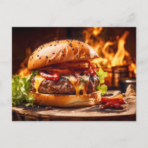 Carte Postale Savourer l'Irrésistible avec notre Boeuf BBQ Savou